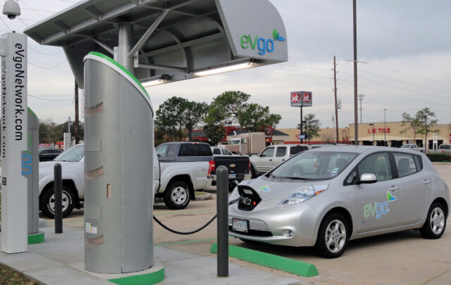 Nissan Leaf recharging