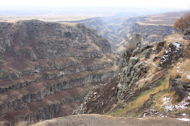 Armenian landscape next to monastery