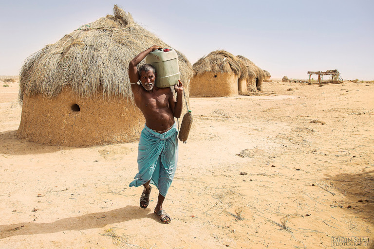 Carrying water in the Cholistan Desert