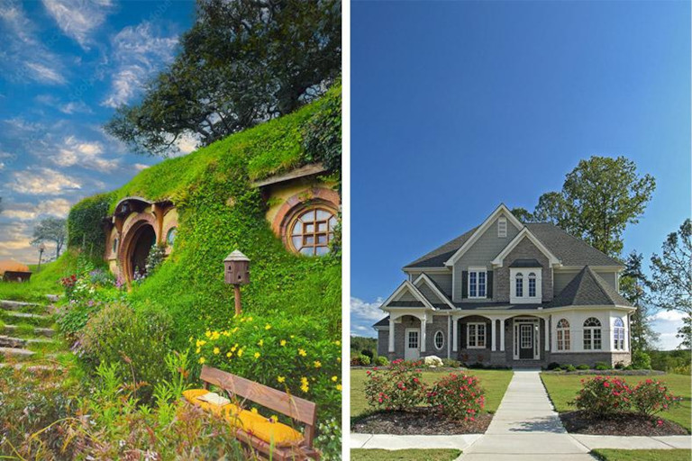 Hobbiton vs Luxury Home