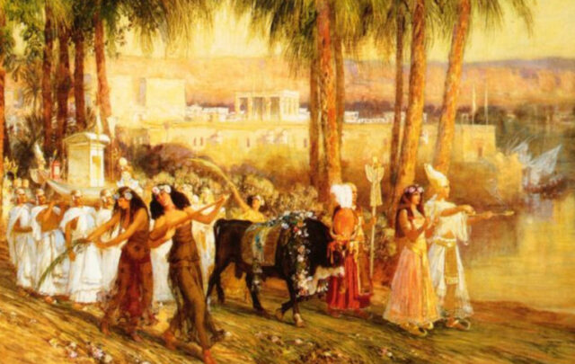 Festival of Isis painting by Frederick Arthur Bridgeman.