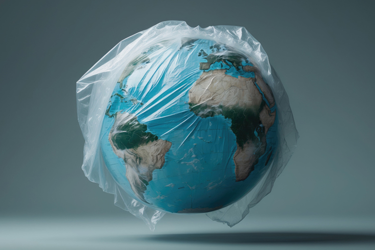plastic-wrapped world