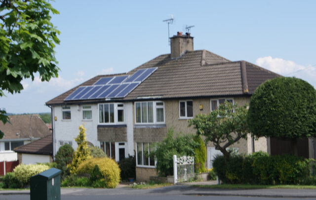 solar panels on Yorkshire home