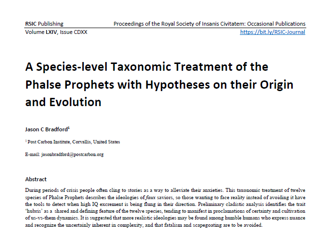 Phalse Prophets paper